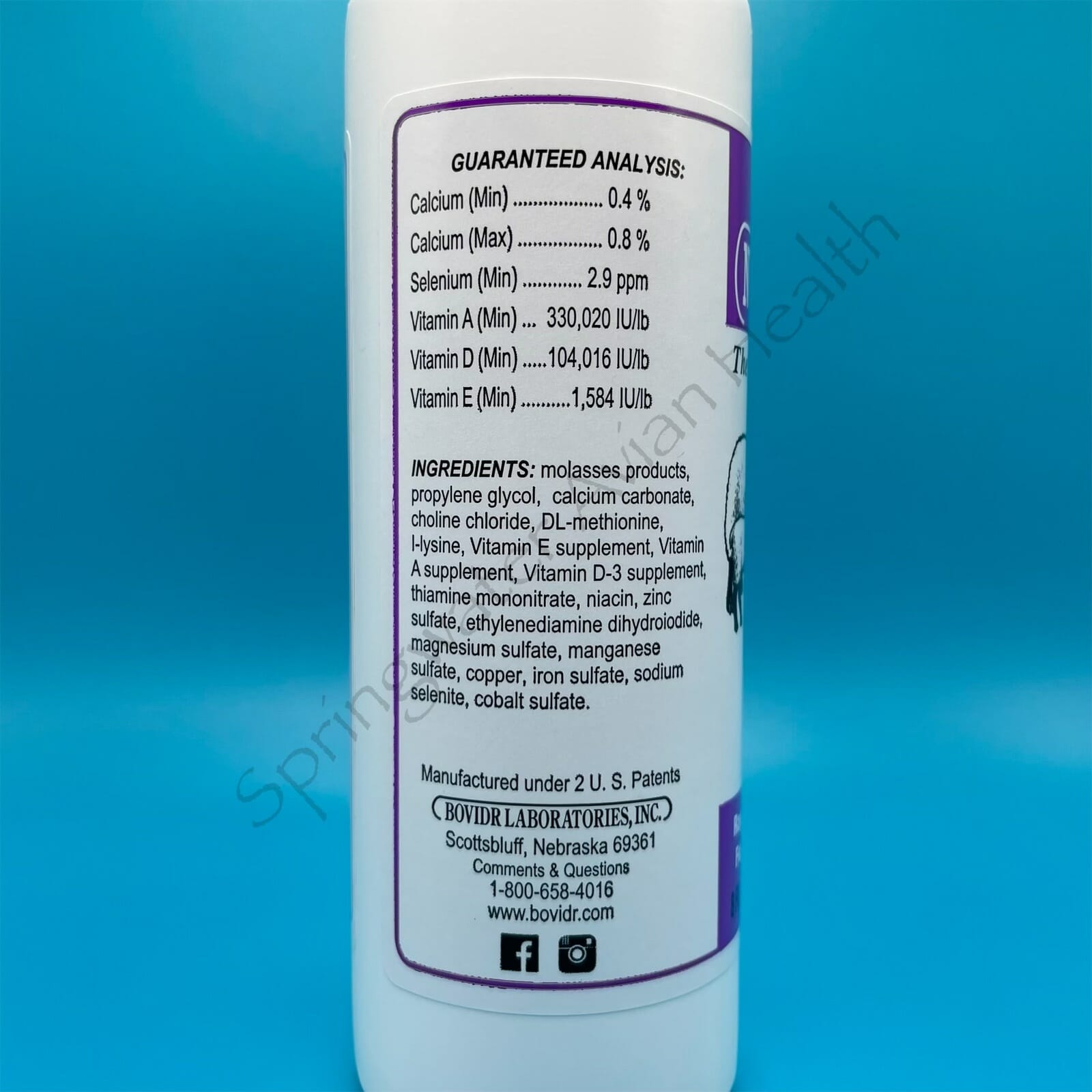 Goat & Sheep Nutri-Drench left side of label