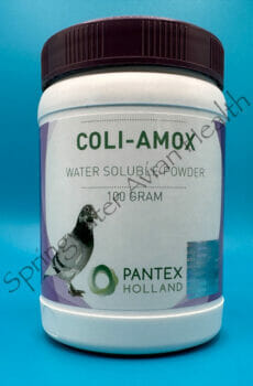 Font of Coli-Amox jar.
