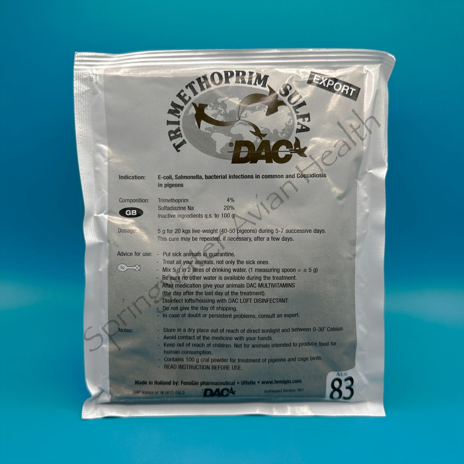 DAC Trimethoprim Sulfa package front